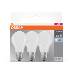 Osram LED Lampe E27 6,5 W Neutralweiß Matt 3er-Set