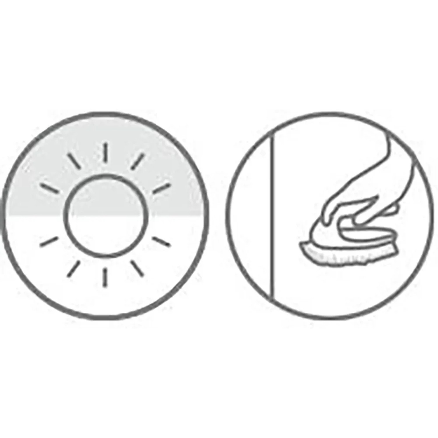 Symbole für Lichtregulierung und Reinigung des Doppelrollos.