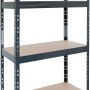 Ar Shelving Schwerlast-Steckregal, 180x75x35cm, 4 Böden, Anthrazit, ideal für Lagerung.