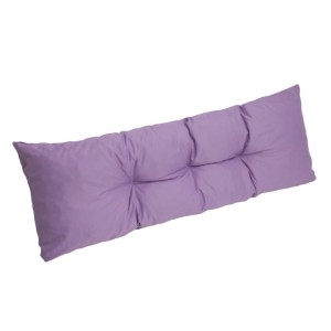 Langes, lila Paletten Rückenkissen 120x40 cm für Gartenmöbel.