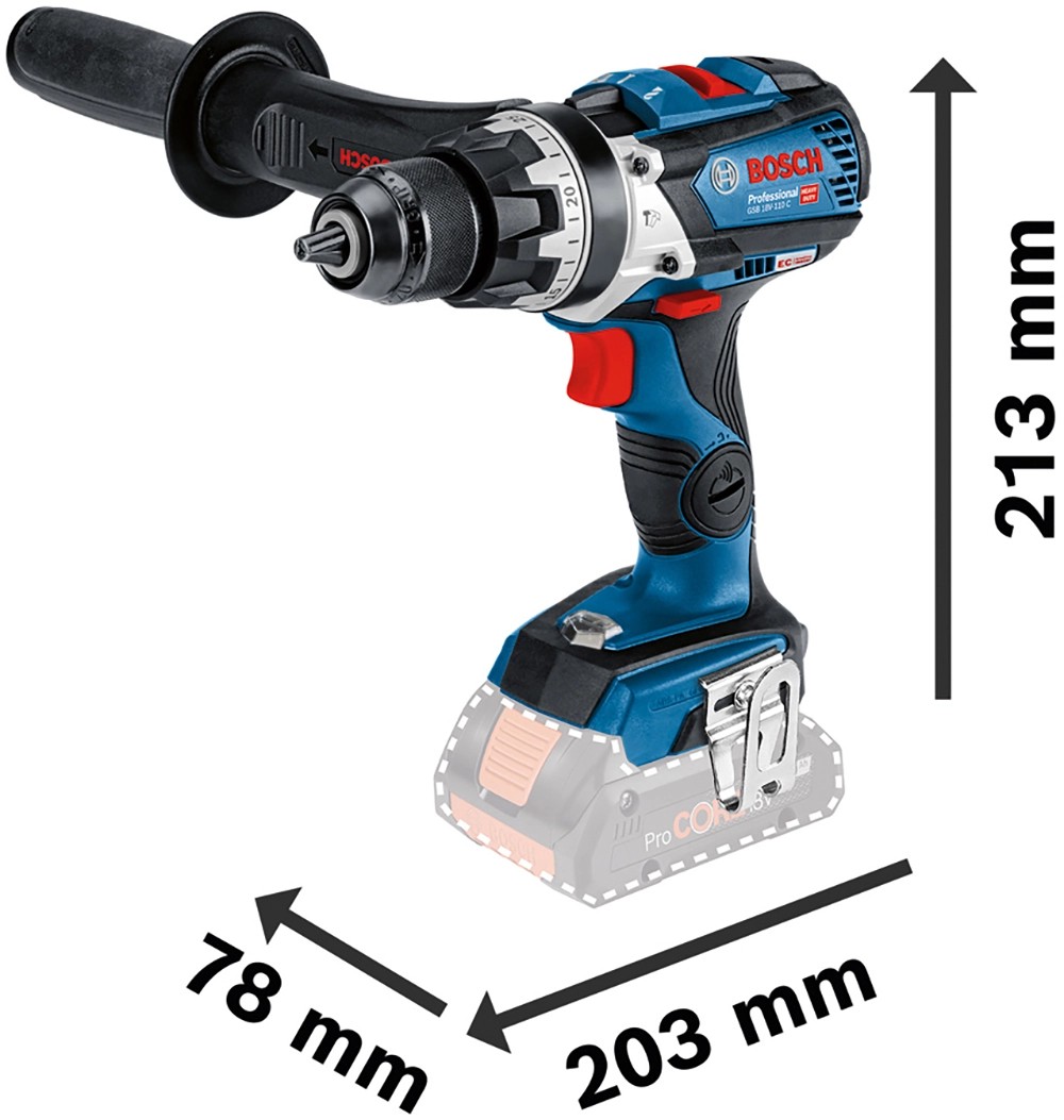 Bosch Professional Akku Schlagbohrschrauber Gsb 18v 110 C Mit Akkus In