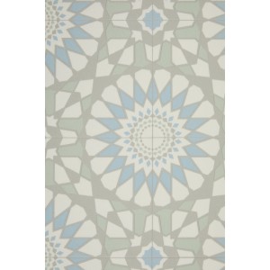 Andiamo PVC-Belag in Fliesenoptik Artifact Ornament, 400 cm breit, grau-blau