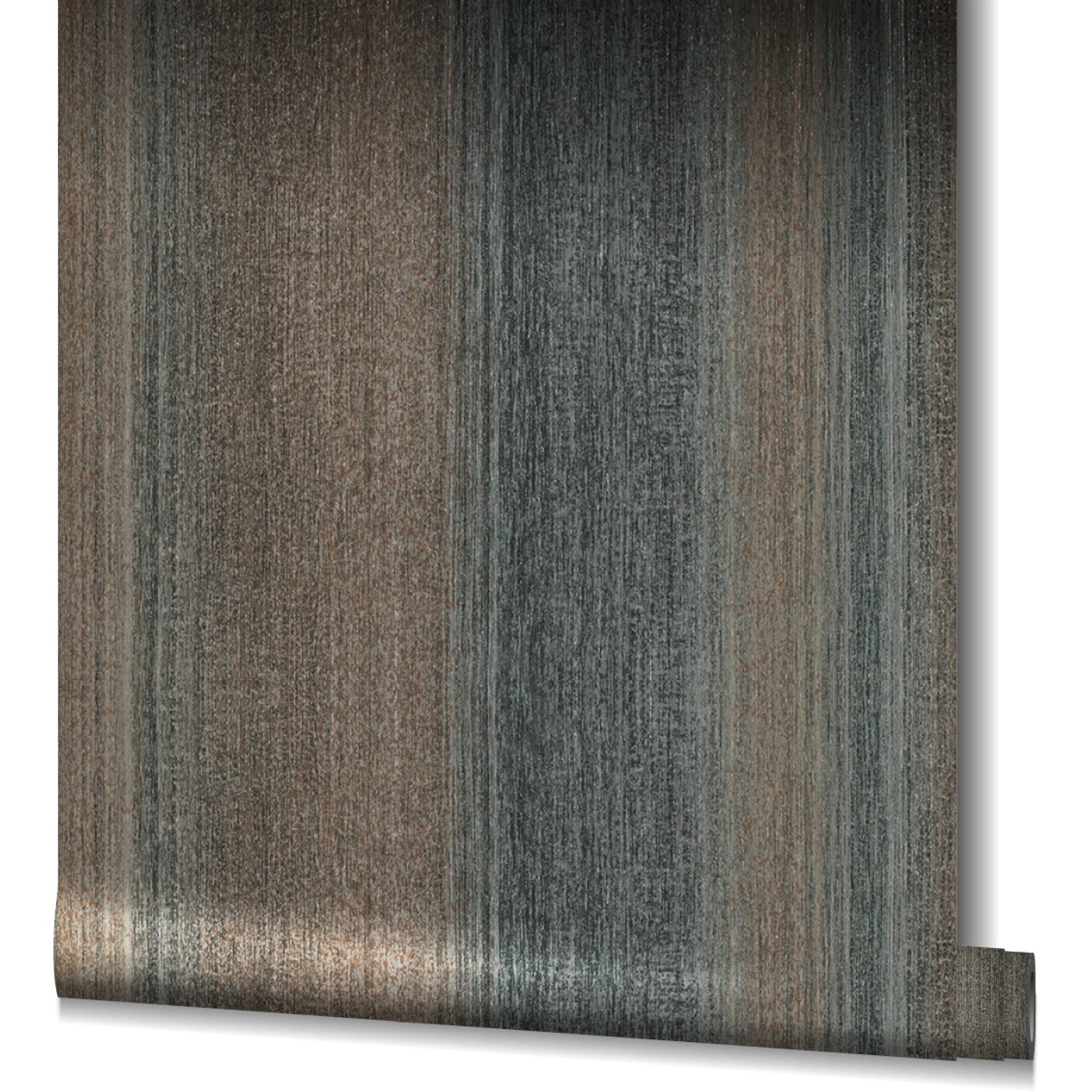 Marburg Vliestapete Vintage Deluxe mit Streifen in Kupfer und Anthrazit.