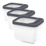 Gusta Garden Herbs Buddy Anzuchtgefäße, 3er Set, grau/weiß. Kräutertöpfe mit Wasserreservoir.