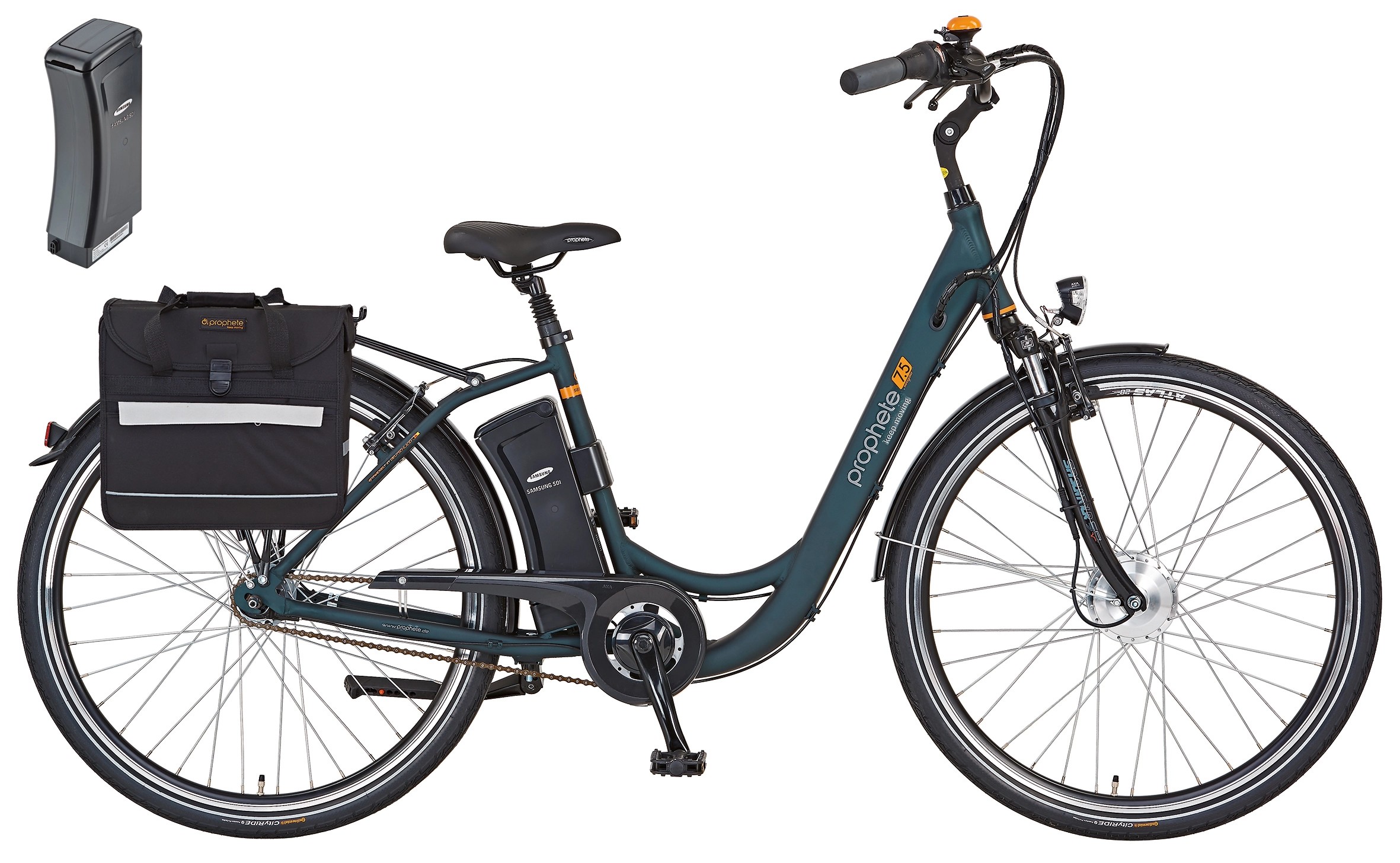 Prophete Alu-city E-bike 28 140 Km Reichweite Prophete E-Bike Alu-City 28" Navigator 7.5 inkl. Packtasche und