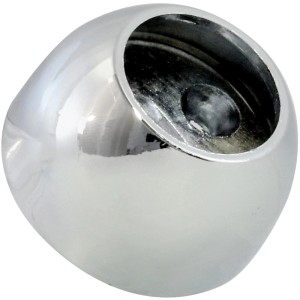 Mydeco Wandhalterung für Gardinenstange, Chrom, Ø 2 cm.