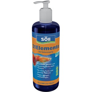 Söll 21Elemente Spurenelemente, 500ml Flasche mit Dosierpumpe für Aquarien.