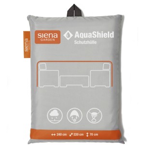 Siena Garden Lounge-Schutzhülle AquaShield, hellgrau, 240x220x70 cm, für optimalen Schutz.