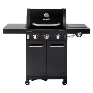 Schwarzer Char-Broil Gasgrill Professional Core B mit 3 Brennern, Seitenbrenner und TRU-Infrared.