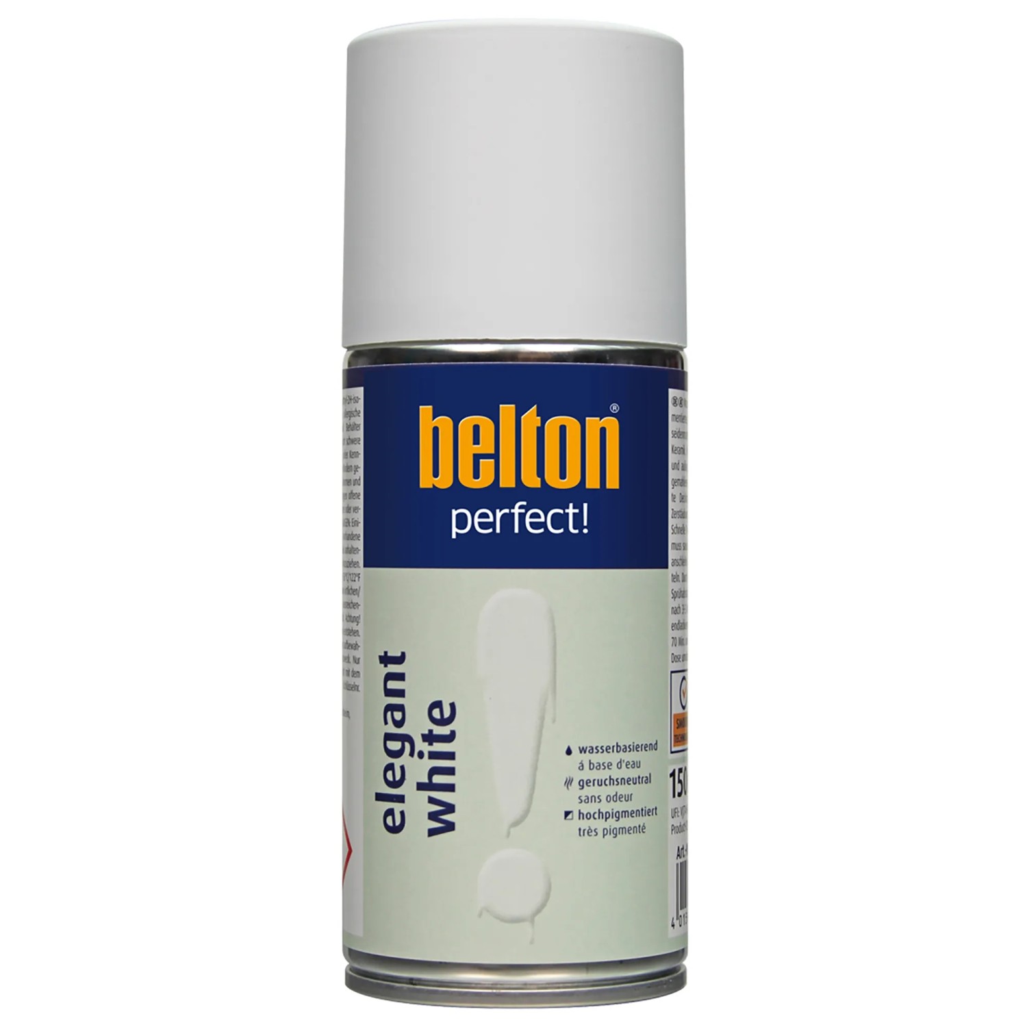 belton Buntlack Perfect Elegant White, seidenmatt, 150ml Dose.
