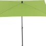 Grüner Siena Garden Marktschirm, 140x210 cm, mit Knickfunktion für optimale Schattenausrichtung.