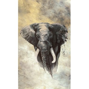 Marburg Vliestapete Elefantenmotiv Grafisch Modern 270 cm x 159 cm Beige