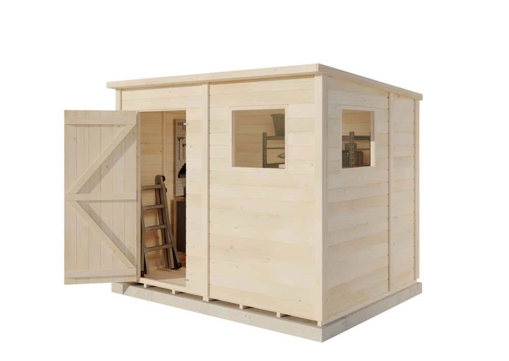 Storehaus Gerätehaus Holz Stefano L mit Pultdach 246 cm x 186 cm