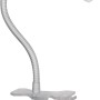 Weiße LED-Klemmleuchte by jedi mit flexiblem Arm, ideal für Schreibtisch und Werkbank.