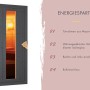 Detailaufnahme der energiesparenden Tür für das Karibu Saunahaus Arvi 1, terragrau.