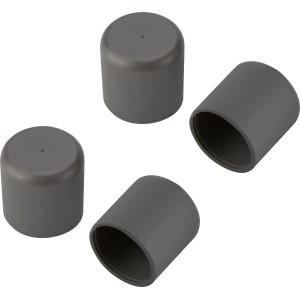 Fußkappen, 4er-Set, für Amarillo Stapelstuhl, aus Kunststoff, schwarz.