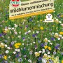 Samenpackung Sperli Wildblumenmischung mit bunten Blumen und Kräutern.