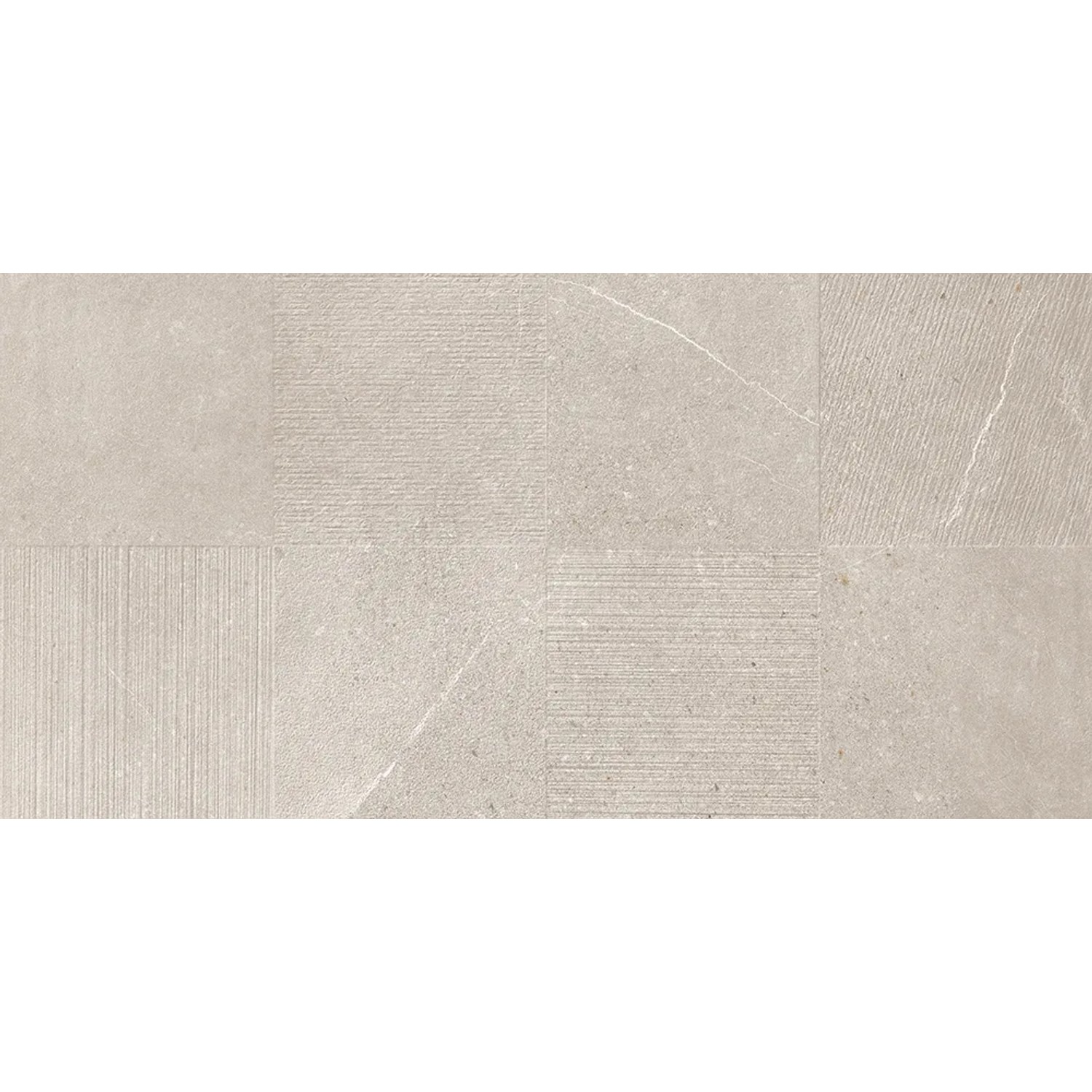 Bodenfliese Feinsteinzeug, 60x30 cm, in Bone mit matter Oberfläche und linearen Strukturen.
