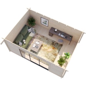 Palmako Gartenhaus Lea Slide Transparent Tauchgrundiert 530 cm x 380 cm