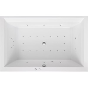 Ottofond Whirlpool Space Premium, 190x120 cm, weiße Acryl-Badewanne mit Hydromassage- und Luftsystem.