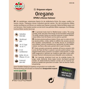 Sperli Oregano Sperlis Kleiner Italiener Kräutersamen Packung