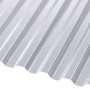 Transparente PVC-Trapezplatte 70/18, 0,7 mm stark, 2000x900 mm, für Kunststoffbedachung.