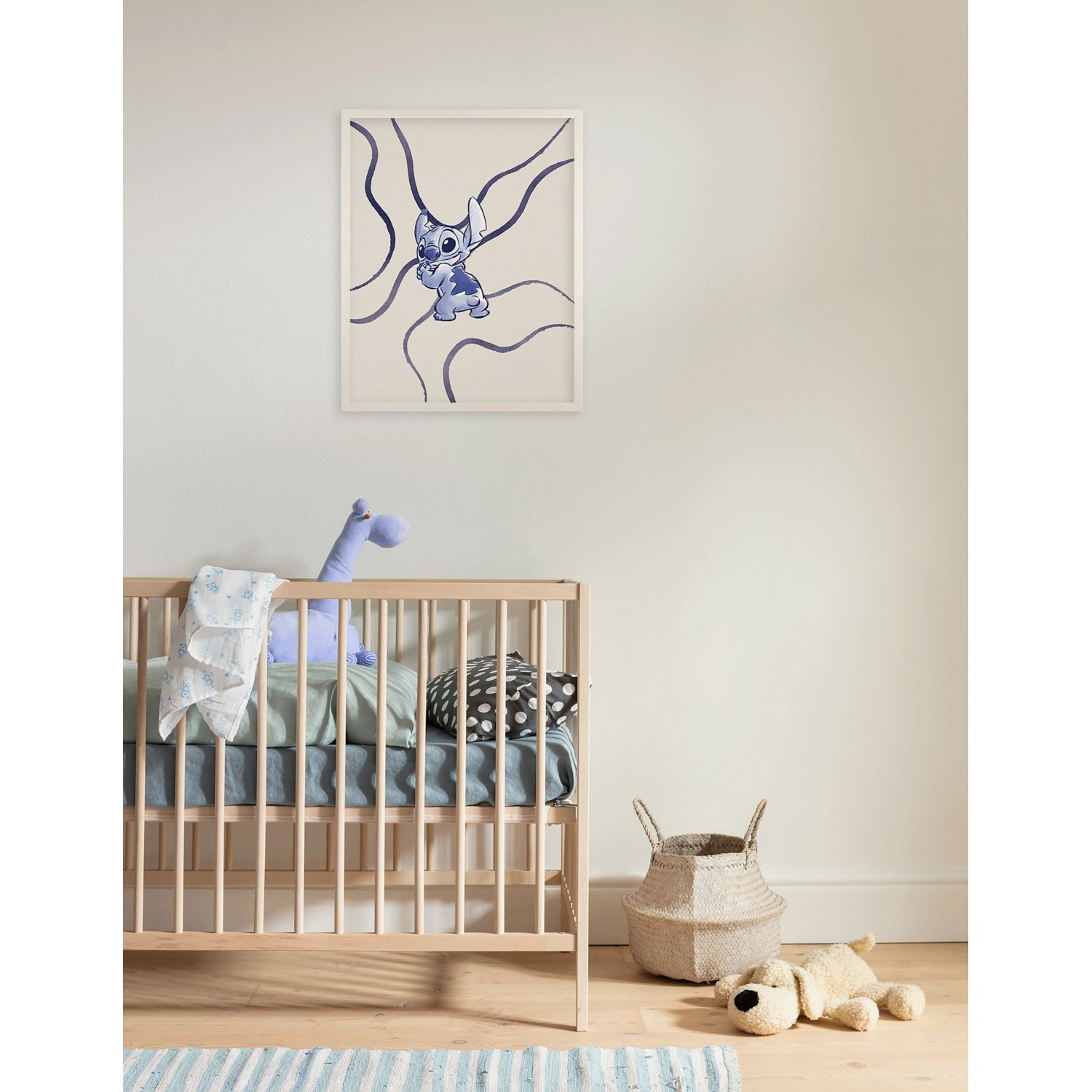 Wandbild Disney Lilo & Stitch Brave and Wild, 30x40 cm, im Kinderzimmer.