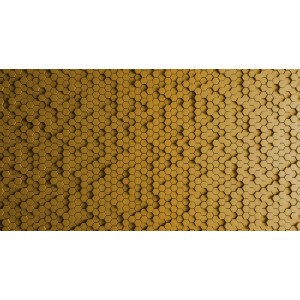 Fototapete  3D Honeycomb Gelb 5,00m x 2,70m FSC®