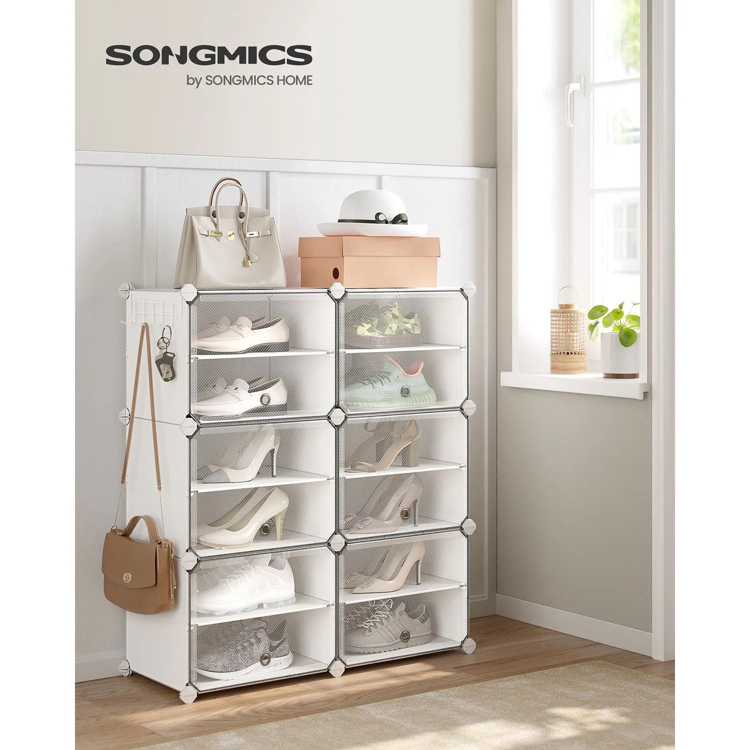 Songmics Schuhregal 6 Fächern 30 cm x 40 cm x 30 cm Weiß kaufen bei OBI