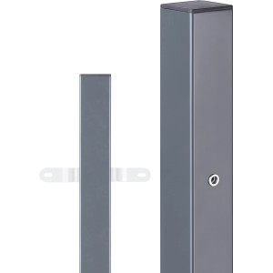 Zaun-Mittelpfosten Chaussee, 150 cm, Alu, Anthrazit, für Zaunbau & Sichtschutz.