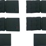 Kissen-Set Kalgan 3-tlg. für Gartenmöbel-Sets, dunkelgrau, bestehend aus Sitz- und Rückenkissen.