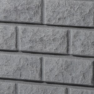 Detailaufnahme: Garantia Wandtank Rocky 400 l Dark Granite, Regenwassertonne in Steinoptik.