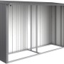 Biohort Rückwand für Woodstock 300 Kaminholzregal, Quarzgrau-Metallic.