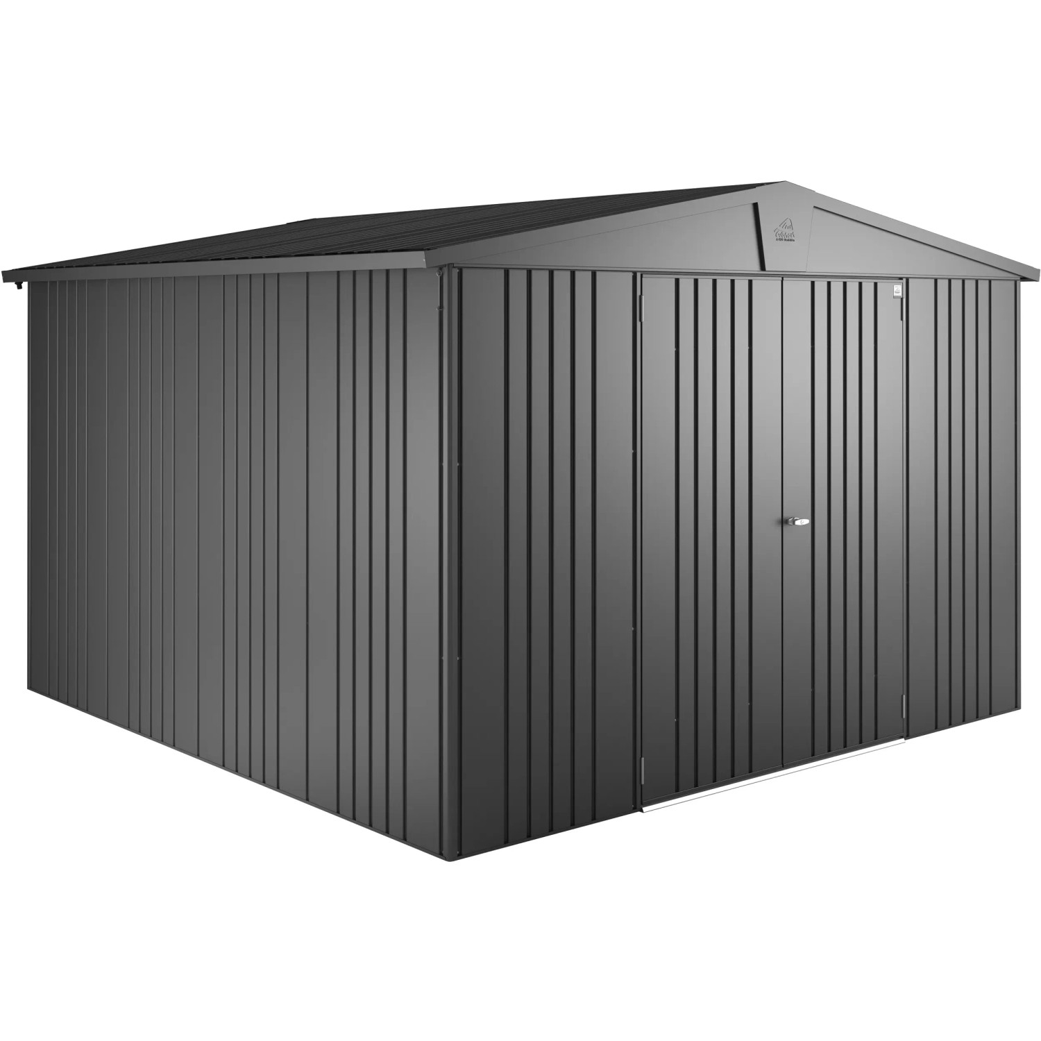 Biohort Metall-Gerätehaus Europa, dunkelgrau-metallic, 8,9 m².