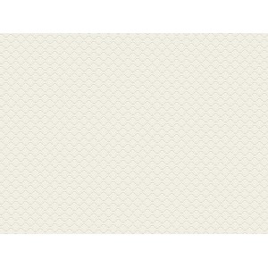 Jette Joop Vliestapete mit Muschelmuster in Creme und Weiß.