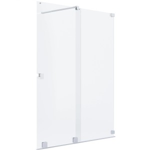 Schöner Wohnen Walk-In Dusche mit Schiebetür, silbermatte Beschläge, 120x200 cm.