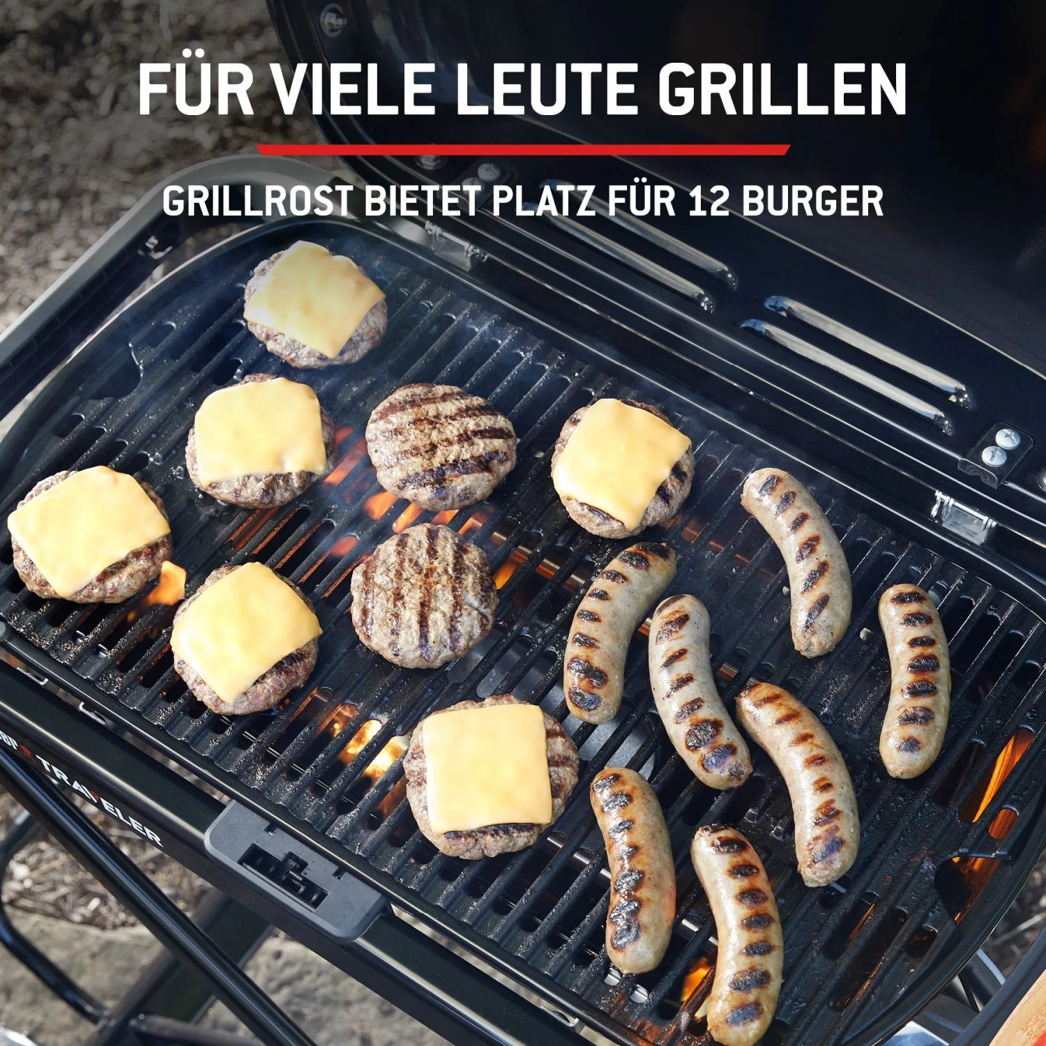 Weber Camping-Gasgrill Traveler 1 Brenner & Rollwagen Schwarz kaufen bei OBI