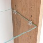 Detailaufnahme: Held Möbel Ancona Spiegelschrank 60 cm, Wotaneiche Dekor, Glasboden mit Halterung.