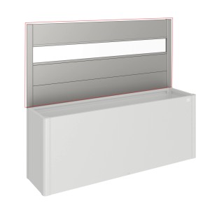 Biohort Sichtschutz Hochbeet, Quarzgrau-Metallic, mit Acrylglas. Zubehör für Hochbeete.