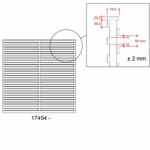 Plus Holz Sichtschutzzaun Osaka Nadelholz Weiß 180 cm x 180 cm