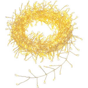 LED-Draht-Büschellichterkette 780 LEDs Warmweiß Transparentes Kabel 14 m