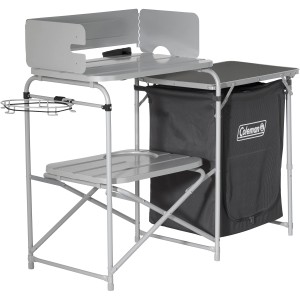 Coleman Camping-Kochstand mit Ablageflächen und Müllbeutelhalter für Camping & Outdoor.