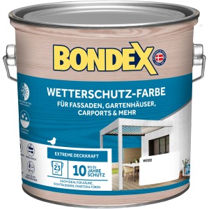 Bondex Wetterschutz-Farbe Weiß 2,5 l