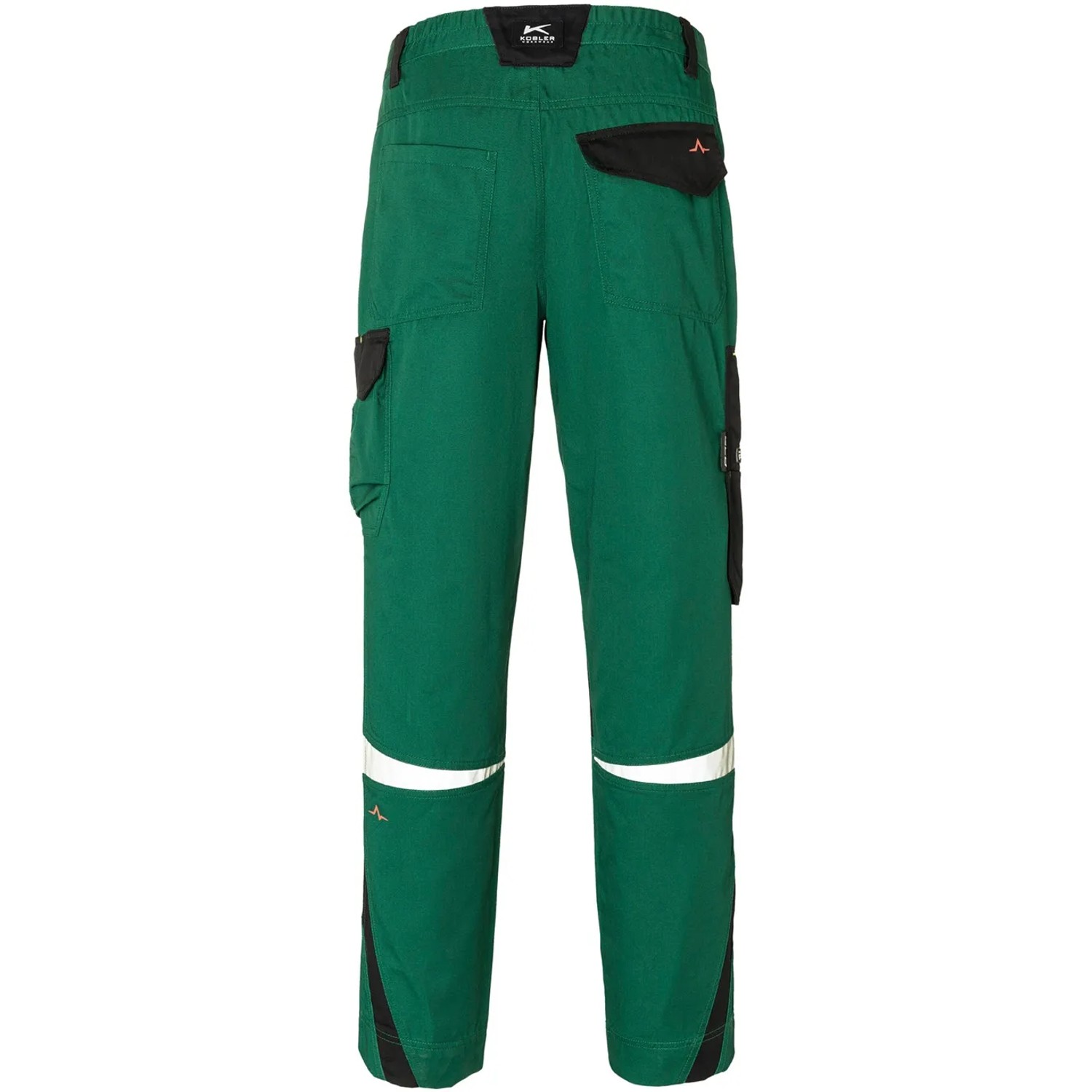 Kübler Pulse Bundhose Eco, moosgrün/schwarz, Gr. 56. Arbeitshose mit Cargotaschen und Stretcheinsatz.