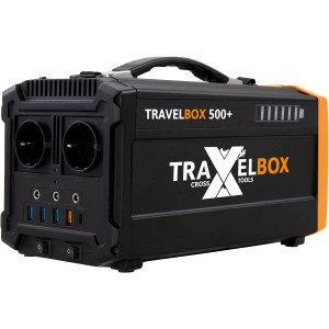 Cross Tools Travelbox 500+ Power Station (555 Wh) für Camping & Outdoor. Mobile Stromversorgung mit diversen Anschlüssen.