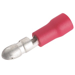 Roter Rundstecker für Autoelektrik, 0,5-1,5 mm², 10er-Pack.