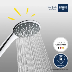 Grohe QuickFix Vitalio Joy 110 Mono Handbrause Chrom mit Wasserstrahl.