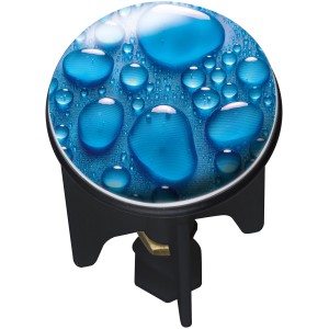Wenko Abfluss-Stopfen Drops mit blauem Wassertropfen-Design für Waschbecken.
