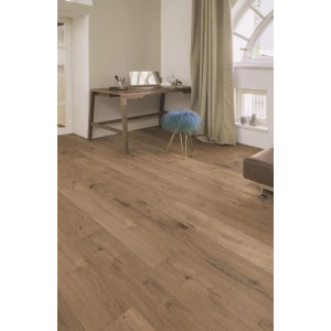Kaindl Laminat Eiche Ferrara 8mm, wasserfest, in Wohnraum. Authentische Holzoptik für Bodenbelag.