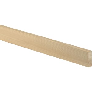 Fichte Flachleiste, 13x40x2400 mm, helles Holz für Bastelarbeiten und Innenausbau.